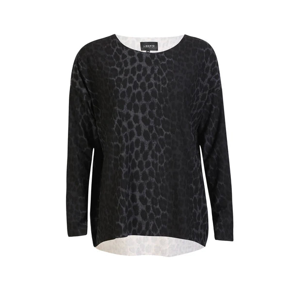 Alma LS top Dark grey leo