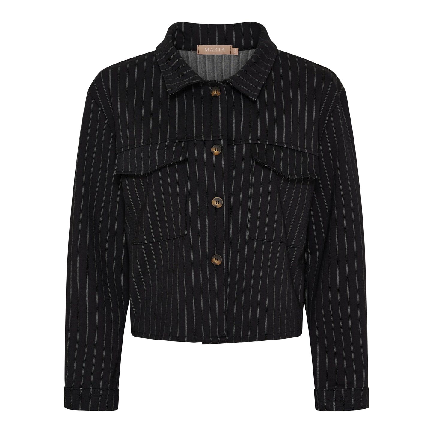 MARTA  jakki Svartur ( Teinóttur)