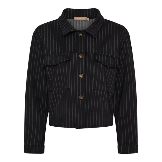 MARTA  jakki Svartur ( Teinóttur)