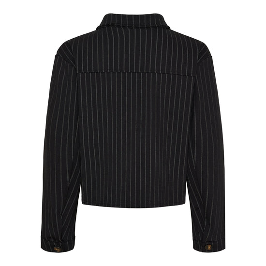 MARTA  jakki Svartur ( Teinóttur)