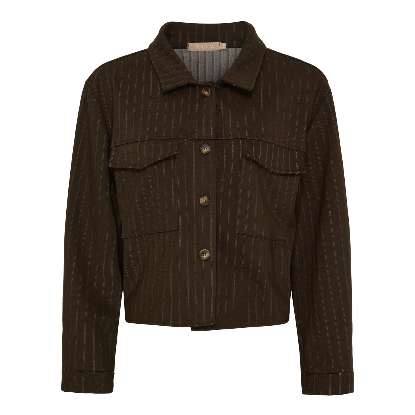 MARTA Jakki brúnn (Teinóttur)