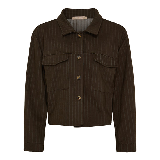 MARTA Jakki brúnn (Teinóttur)