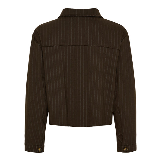 MARTA Jakki brúnn (Teinóttur)