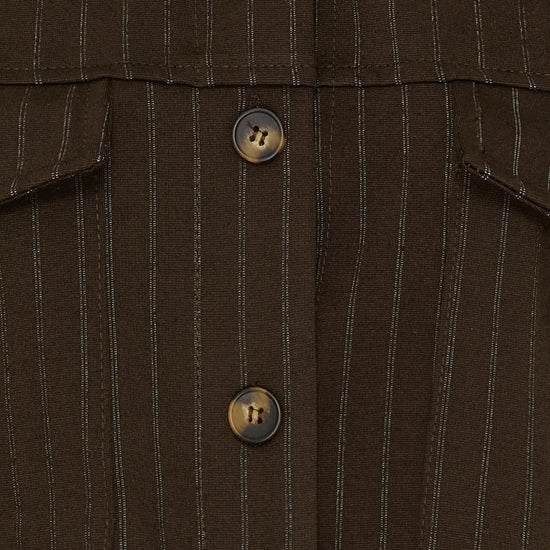 MARTA Jakki brúnn (Teinóttur)