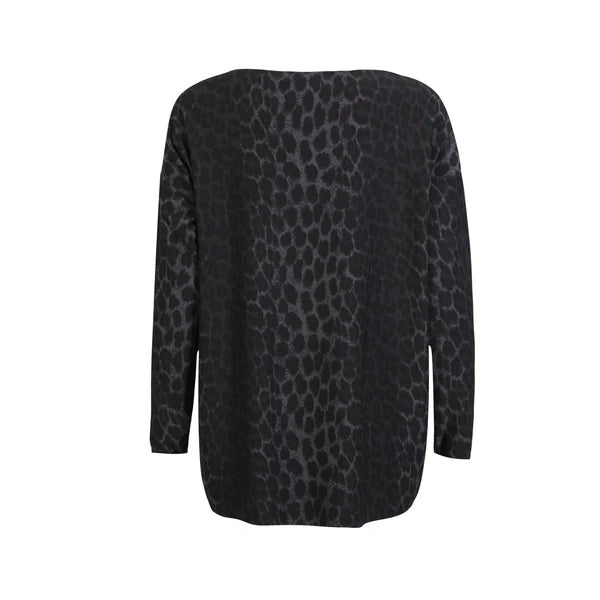Alma LS top Dark grey leo