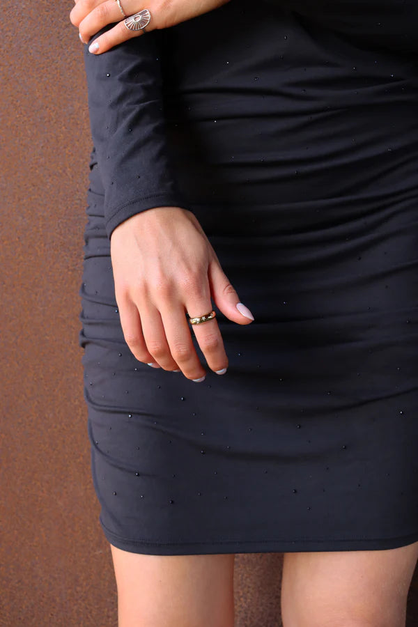 Alma long kjóll  Black Simile