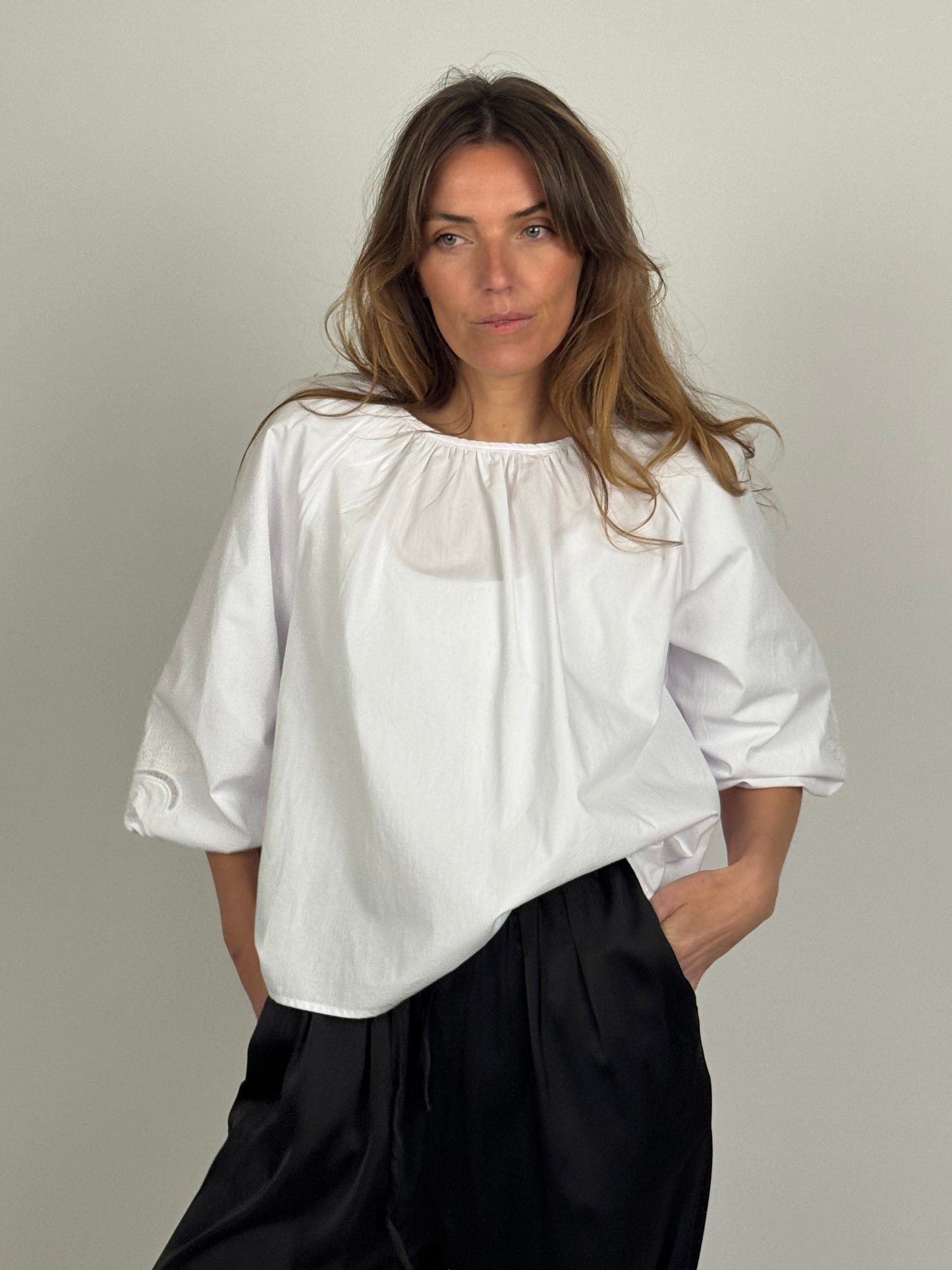 Rikke Balloon blouse hvít