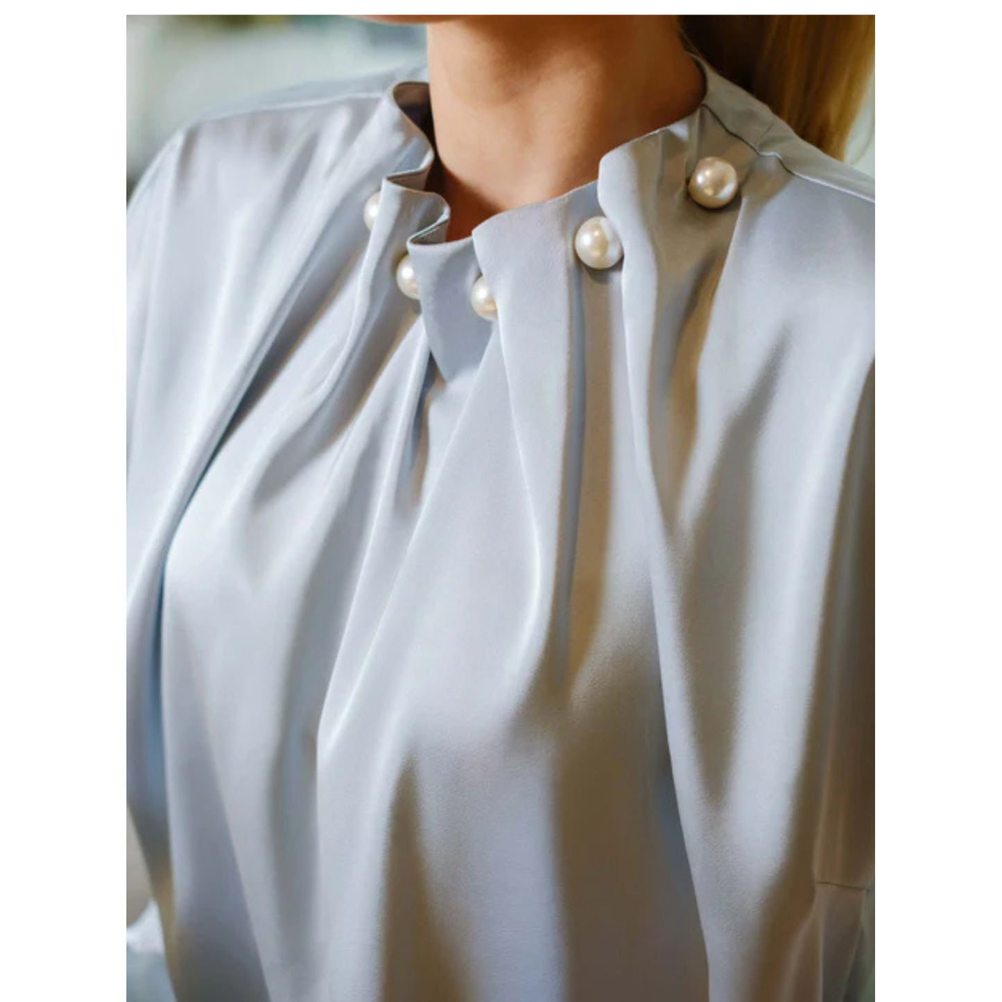 Pip Pearl blouse light blue