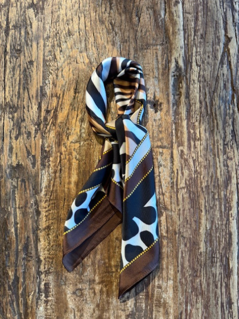 Klútur Brúnn, svartur & hvítur