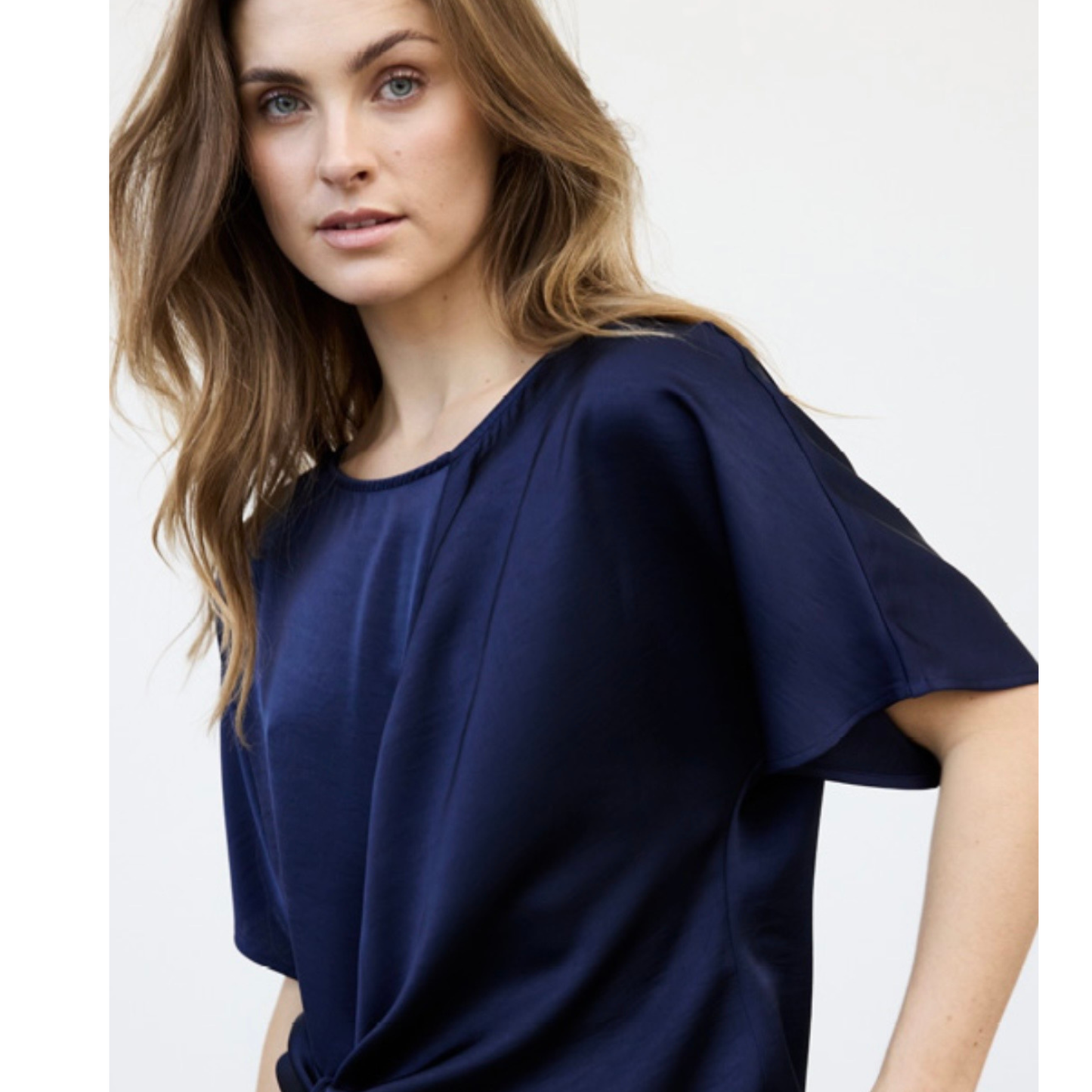 Tooday satín kjóll blár