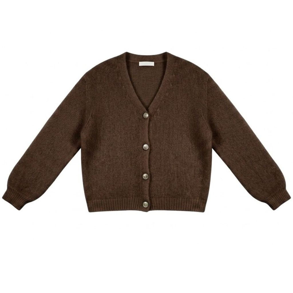 Monsa Cardigan peysa Brown