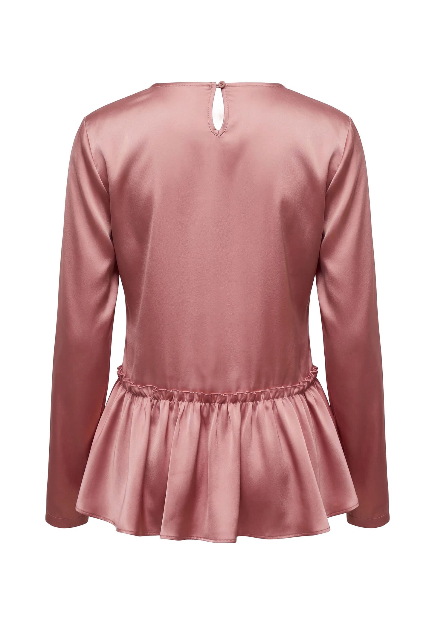 Fie LS Frill blouse bleik