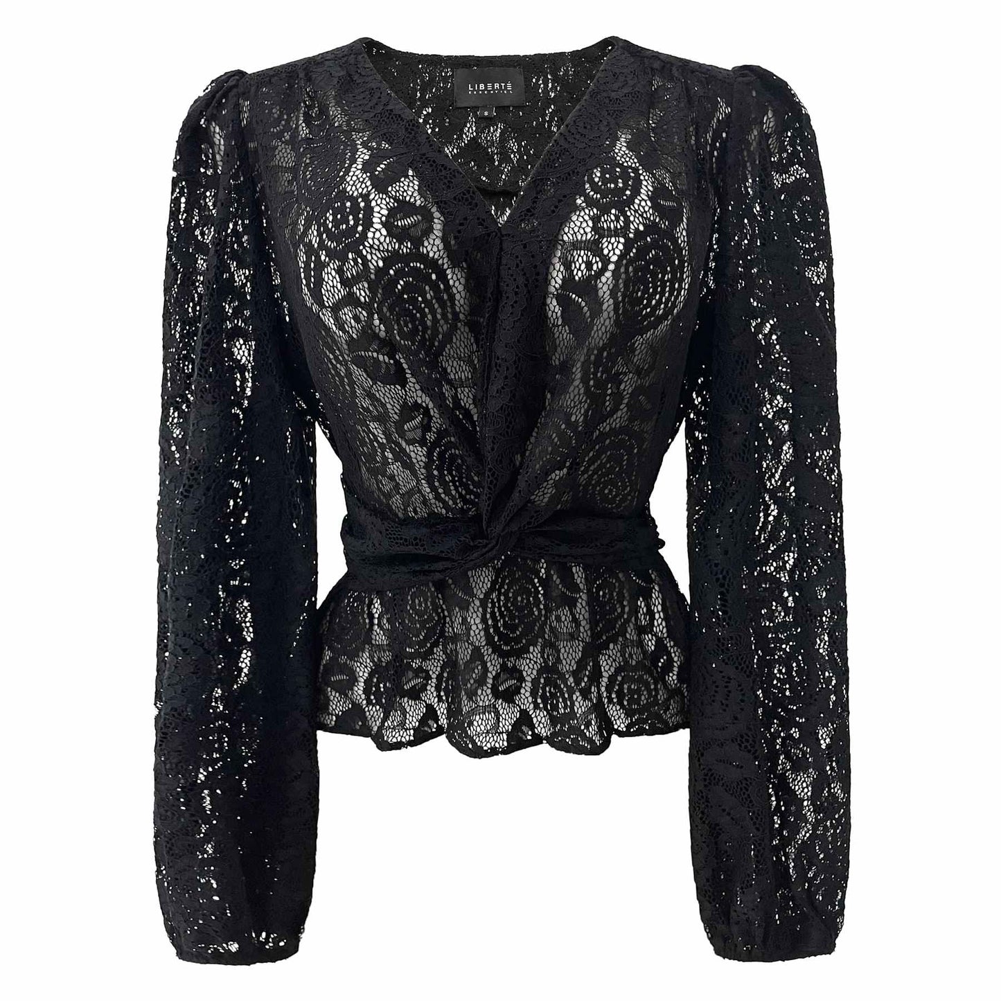 Tiki LS Twist Lace blouse svört