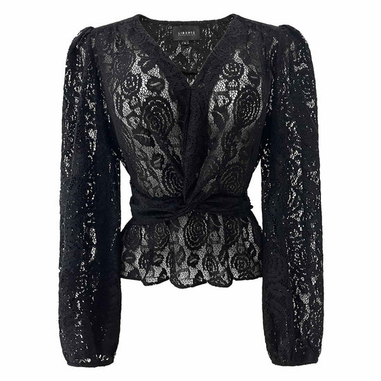 Tiki LS Twist Lace blouse svört