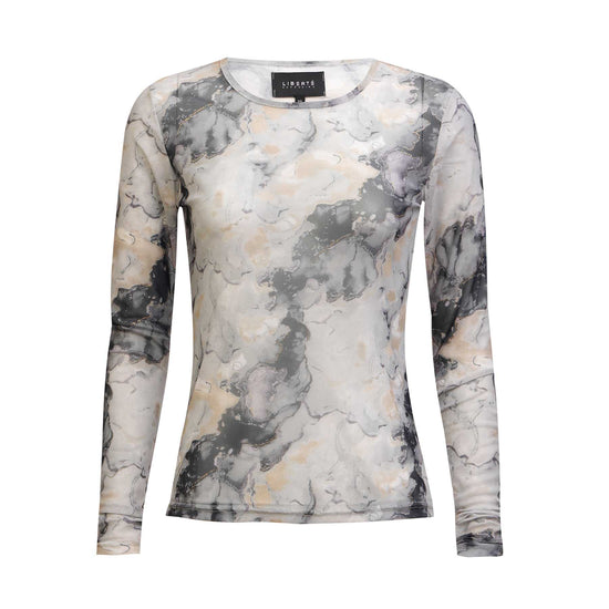 Mesh LS Grey Marbel
