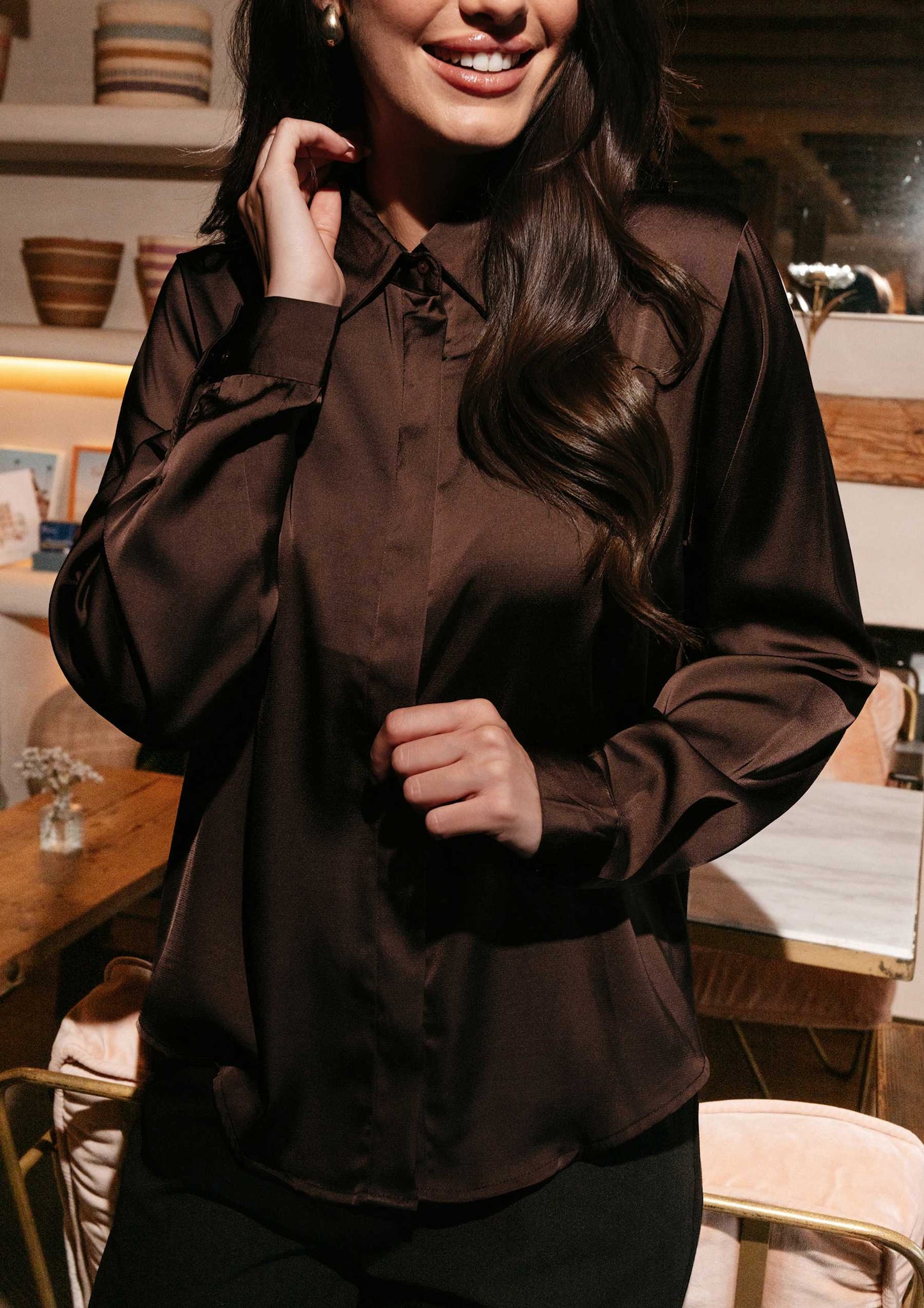 Bosso LS skyrta Dark brown
