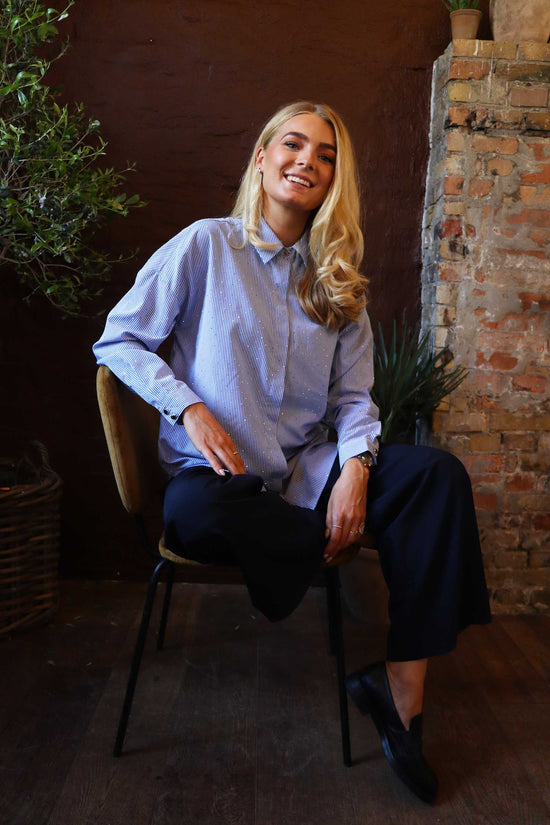 Sara LS Skyrtu Blue Diamond