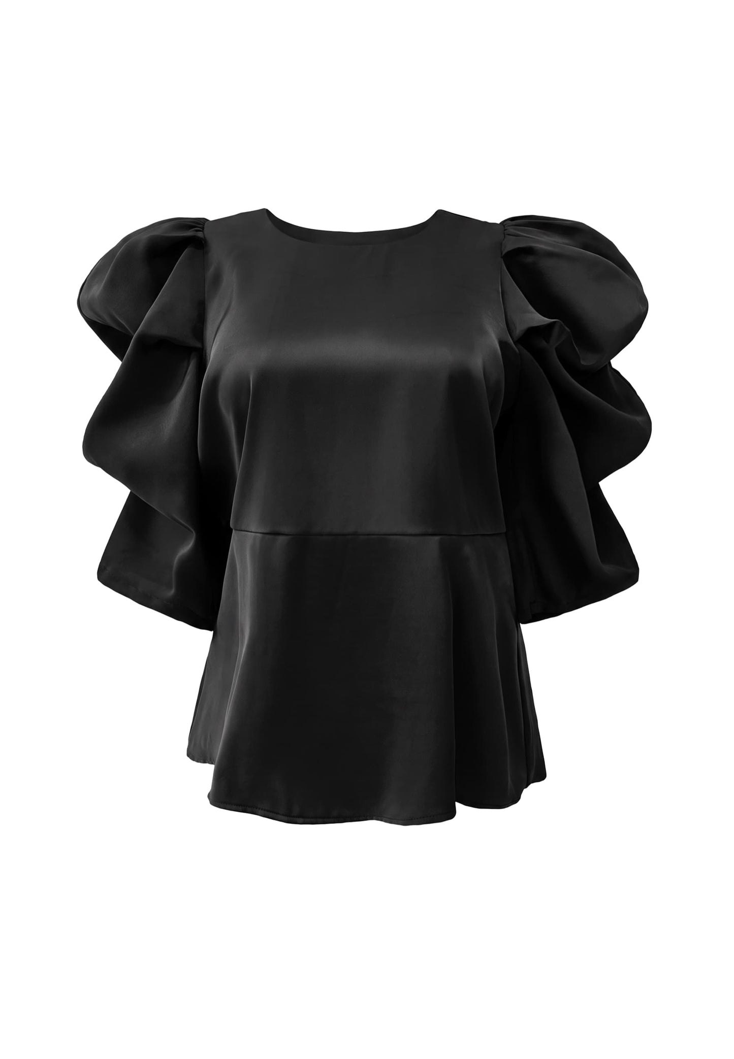 Winnie Peplum blouse  Svört