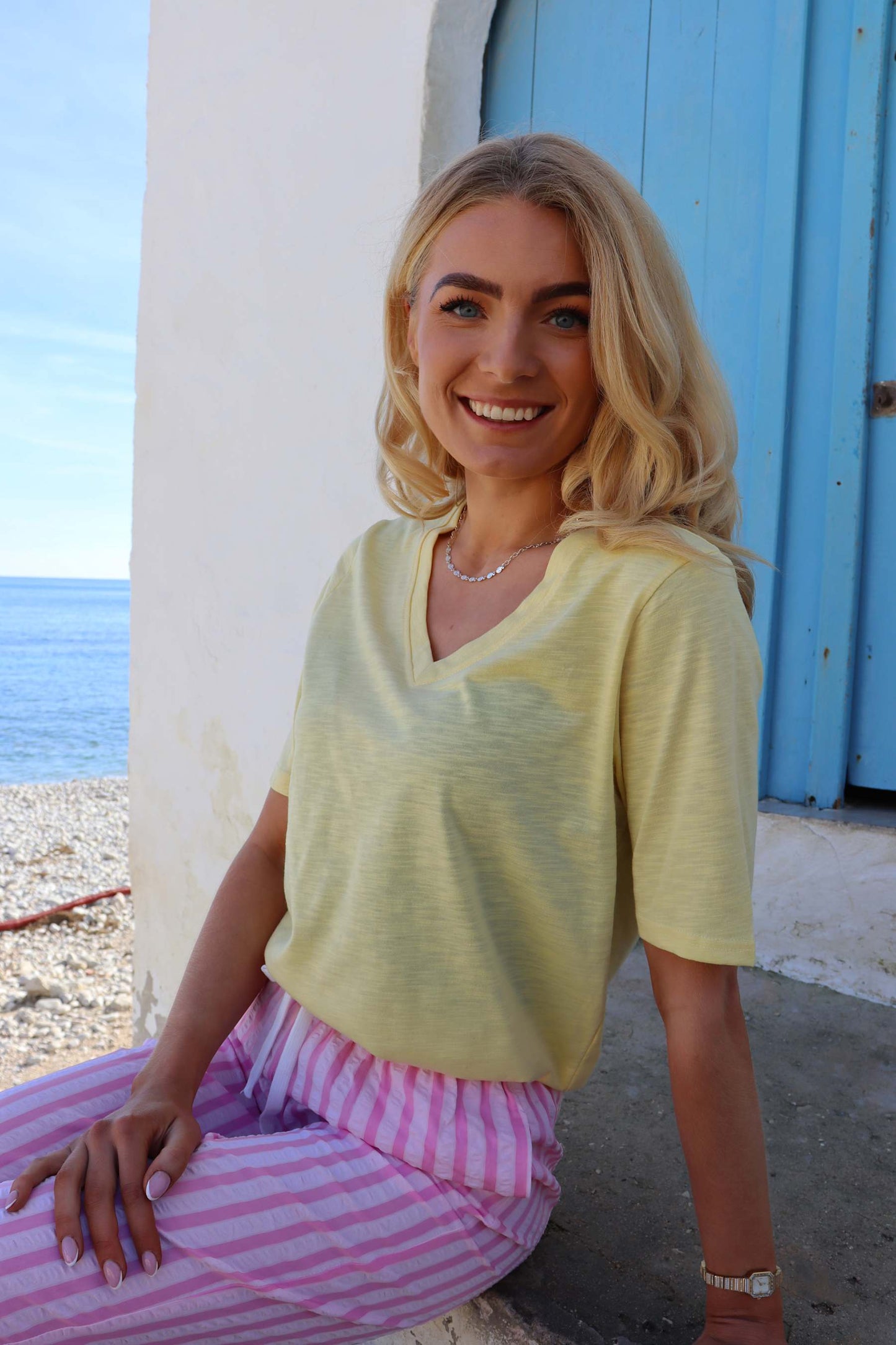 Ulla V-neck bolur Yellow